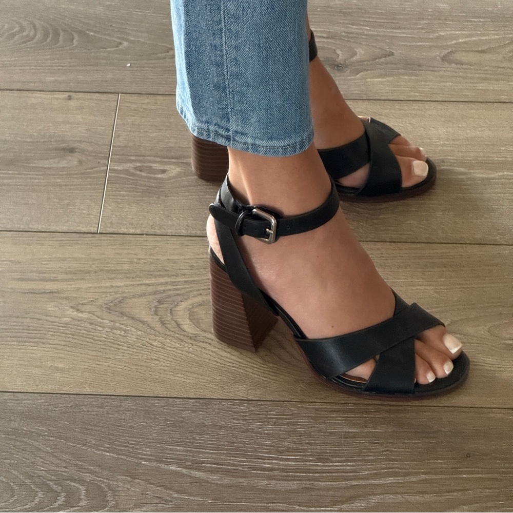 a new day Black Strappy Heels